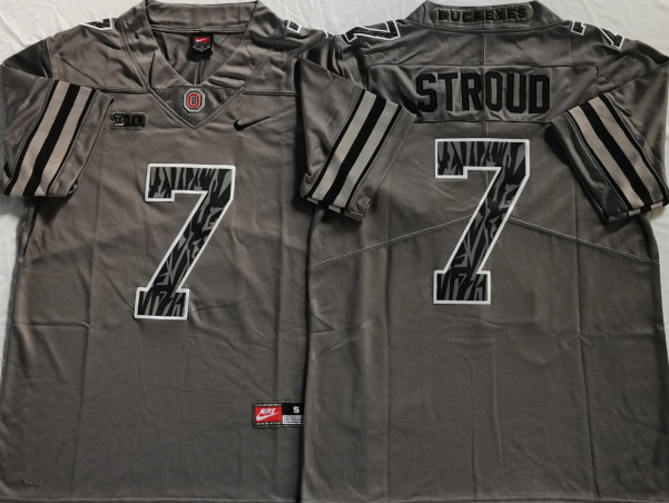 Men's Ohio State Buckeyes C.J. Stroud #7 Gray Jersey